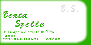 beata szelle business card